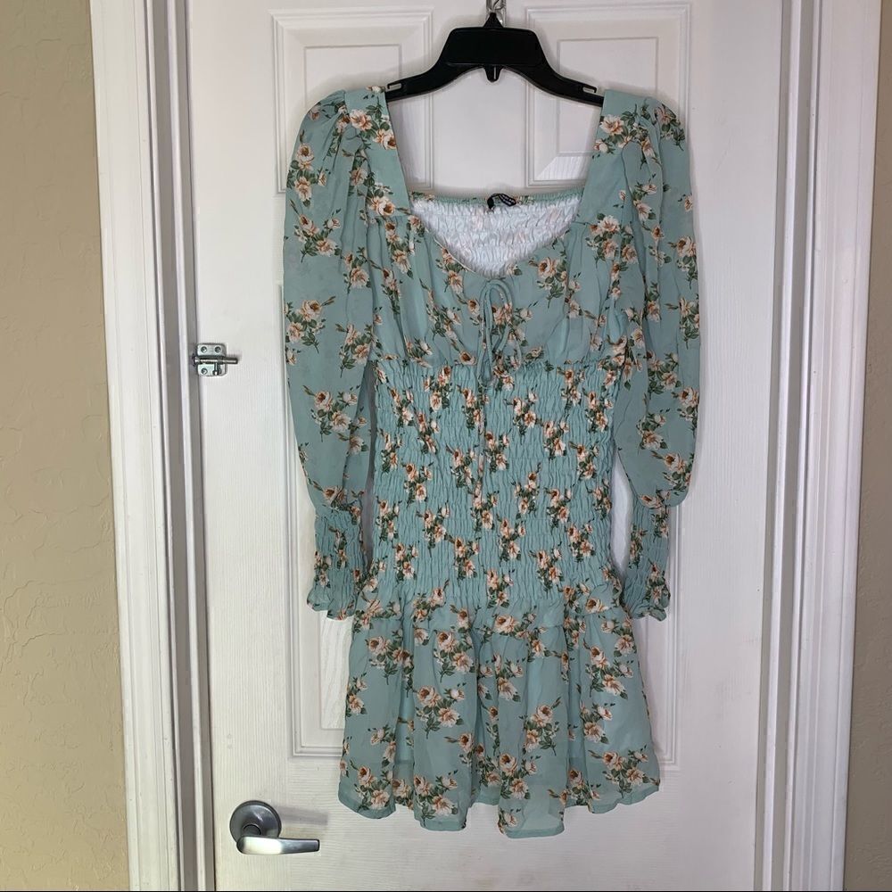 Shein Sweetheart Neckline Smocked Dress Size Large